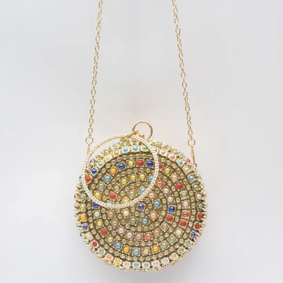 Multicolor Glitter Rhinestone Evening Bag